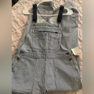 Duluth Rootstock Railrod stripe gardening overalls Small